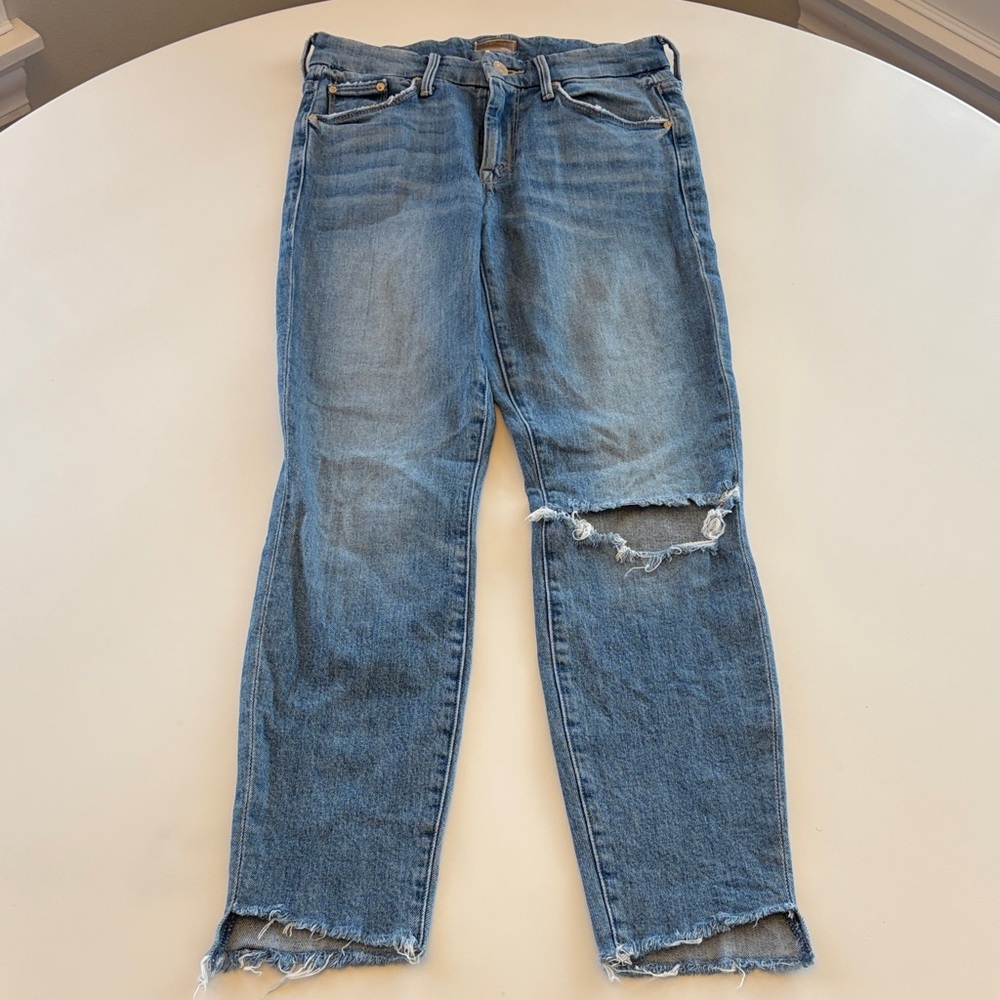 Mother The Looker Ankle Step Fray Jeans